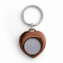 Porte-clés avec jeton métallique Marronmarron