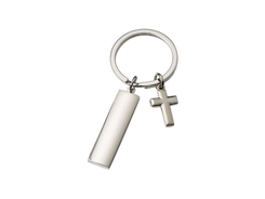 Porte-cles avec pendantif croix