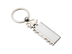 Porte-cles camion métal brillant