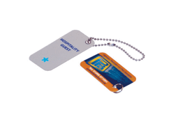 Porte-clés carte plastifié