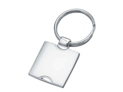 Porte-cles chrome carre
