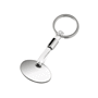 Porte-cles chrome ovale pvc transparent Au choixargenté/transparent