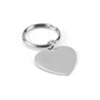 Porte-clés coeur aluminium Au choixargenté satiné