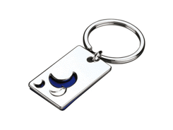 Porte-cles deux plaquettes lune