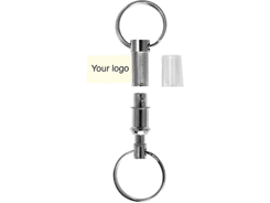 Porte-clés double en métal