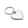 Porte-clés en forme de coeur Au choixargenté brillant