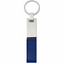 Porte-clés en métal et PU. Bleubleu cobalt