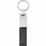 Porte-clés en métal et PU. Noirnoir