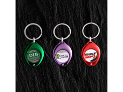 Porte-clés en zamac avec jeton métallique