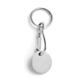 Porte cles jeton - aluminium Blancblanc