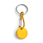 Porte cles jeton - aluminium Jaunejaune