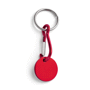 Porte cles jeton - aluminium Au choixrouge foncé