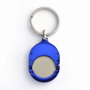Porte-clés jeton attache metal publicitaire Bleubleu marine