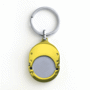 Porte-clés jeton attache metal publicitaire Jaunejaune