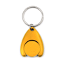Porte-clés jeton attache métal Jaunejaune