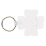 Porte-cles jeton trefle BlancBlanc