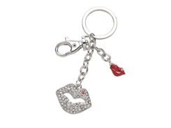 Porte-cles levres avec strass