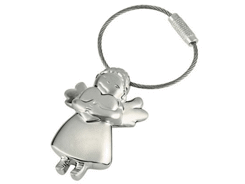 Porte-cles métal ange