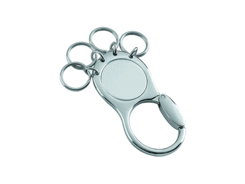 Porte-cles métal avec 4 anneaux