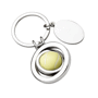 Porte-cles métal ball tennis pivotant Au choixargenté/jaune