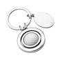 Porte-cles métal balle de golf pivotant Au choixargenté/blanc