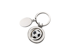Porte-cles métal ballon football pivotant