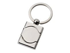 Porte-cles métal baron chrome