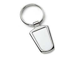 Porte-cles métal bouclier brillant