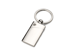 Porte-cles métal brillant avec cristal