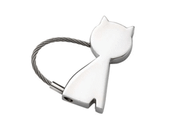 Porte-cles métal chaton cable