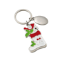 Porte-cles métal chaussette de noel Au choixmulticolore