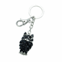 Porte-cles métal chouette noire Noirnoir