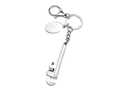 Porte-cles métal clef a pipe