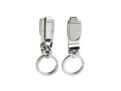 Porte-cles métal clip pour ceinture