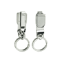 Porte-cles métal clip pour ceinture Au choixargenté