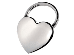 Porte-cles métal coeur