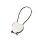 Porte-cles métal coeur avec cable Au choixargenté