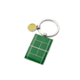 Porte-cles métal court de tennis Au choixvert/jaune