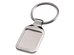 Porte-cles métal creux rectangulaire