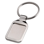 Porte-cles métal creux rectangulaire Au choixargenté