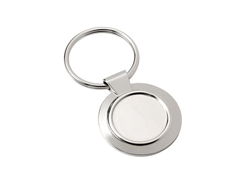 Porte-cles métal creux rond 25 mm