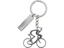 Porte-clés métal cycliste vélo