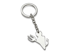 Porte-cles métal diablotin