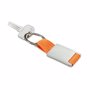 Porte clés métal et lanière OrangeOrange