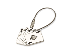 Porte-cles métal flush de pique