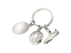 Porte-cles métal football