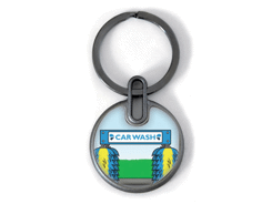 Porte-clés métal gun rond