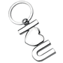 Porte-cles métal i love you brillant Au choixargenté