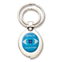 Porte-clés métal keychain oeil Au choixargenté