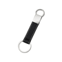Porte-cles métal lanière Au choixargenté/noir